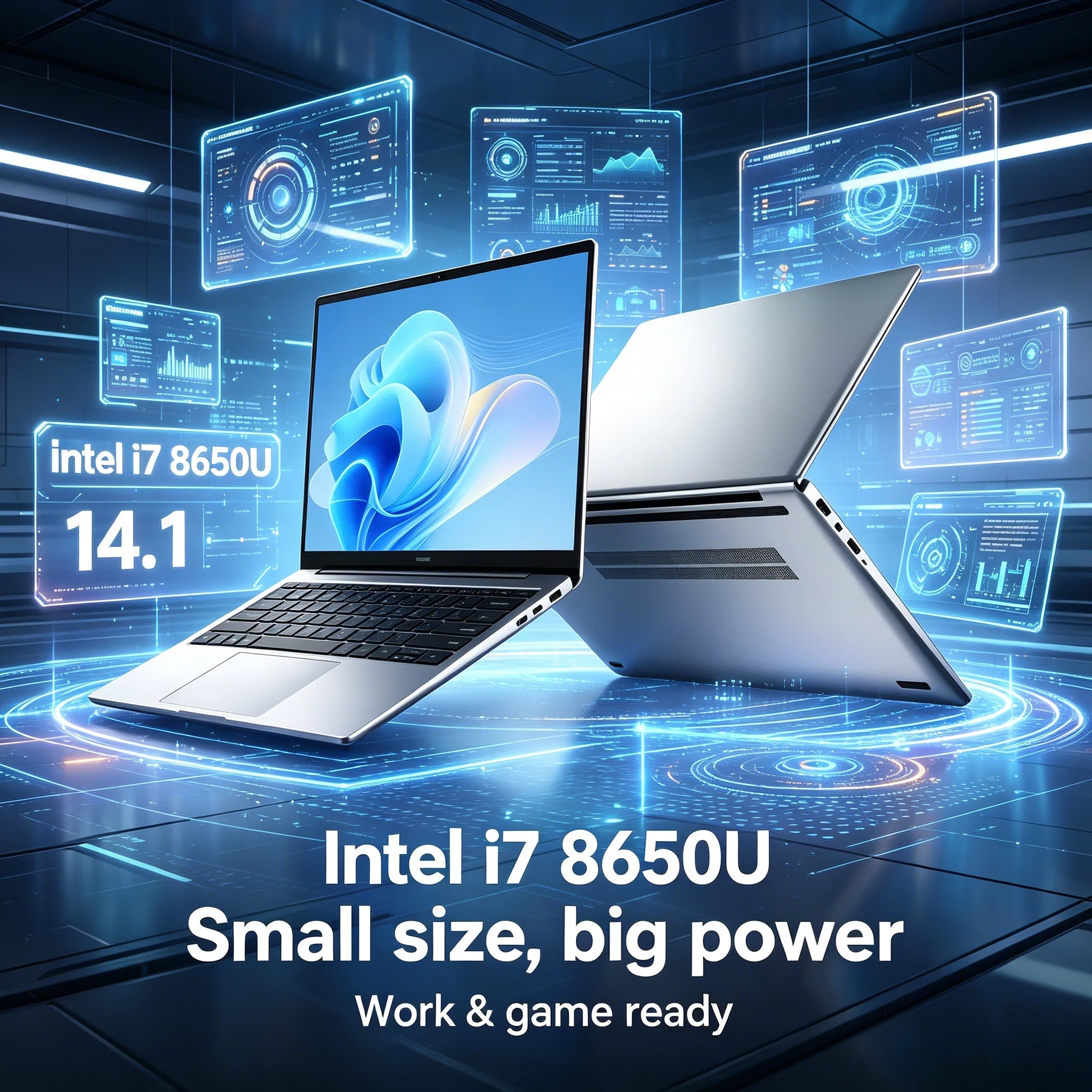 Pc Gaming I7 - 14.1 Inch Ultra Slim Laptop 32GB