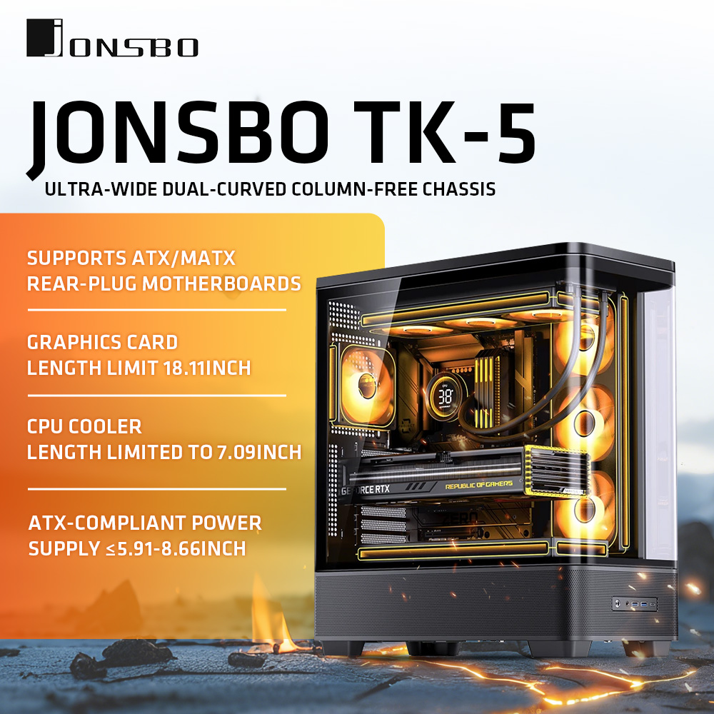 JONSBO TK-5 White/Black ATX PC - Pc Gaming Jonsbo recension och pris