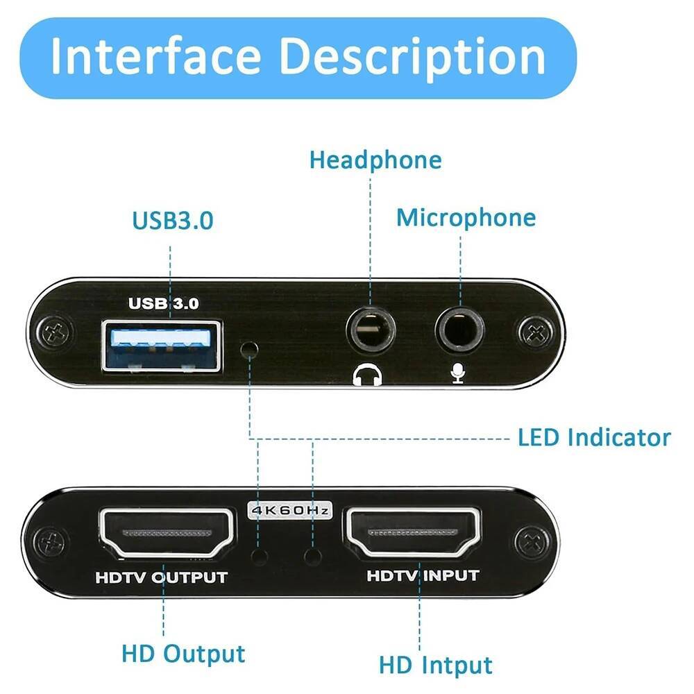 4K HDMI-Compatible to USB 3.0  - Capture Card Hdmi recension och pris