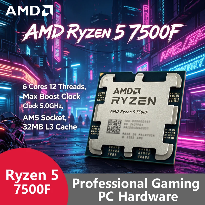 AMD Ryzen 5 7500F AM5 5nm Gami - Pc Gaming Ddr5 recension och pris