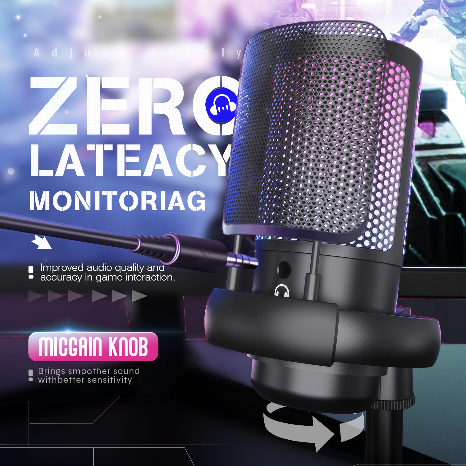 RGB USB Gaming Microphone for  - Pc Gaming Discord recension och pris