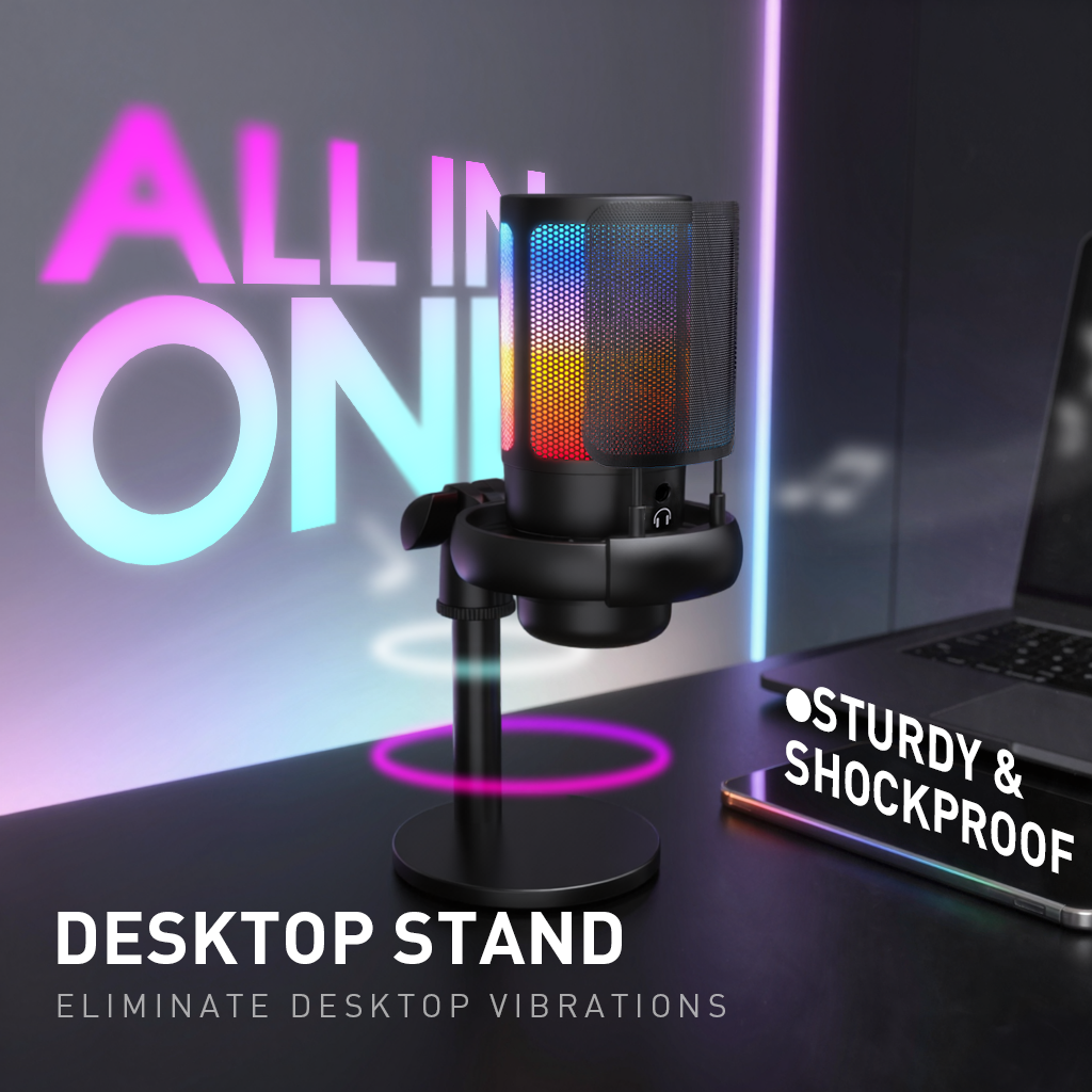 RGB USB Gaming Microphone for  - Pc Gaming Discord recension och pris