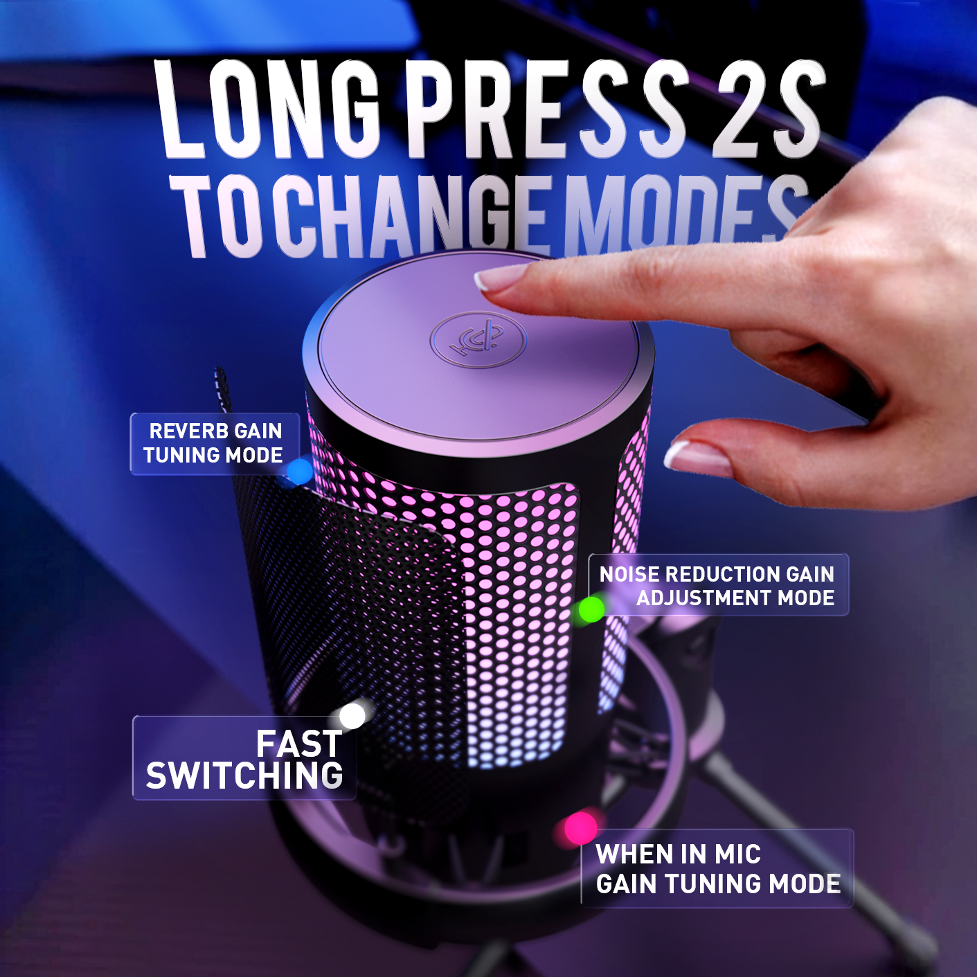 RGB USB Gaming Microphone for  - Pc Gaming Discord recension och pris