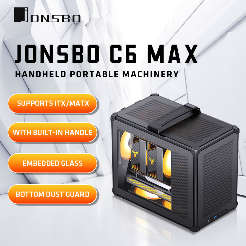 JONSBO C6 MAX Mesh Handle MATX - Pc Gaming Jonsbo recension och pris