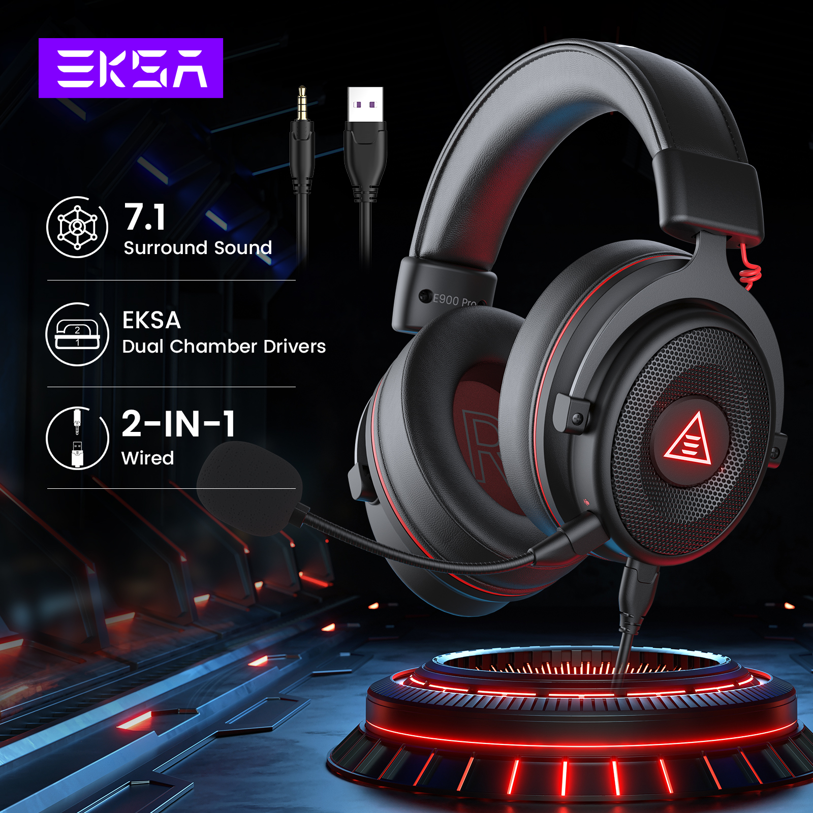 EKSA PC Gaming Headphones Over - Pc Gaming Upgrades recension och pris