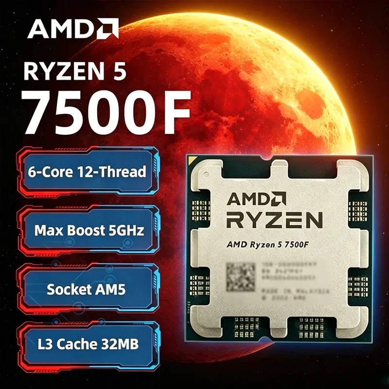 AMD Ryzen 5 7500F 3.7GHz 6-Cor - Pc Gaming Ddr5 recension och pris